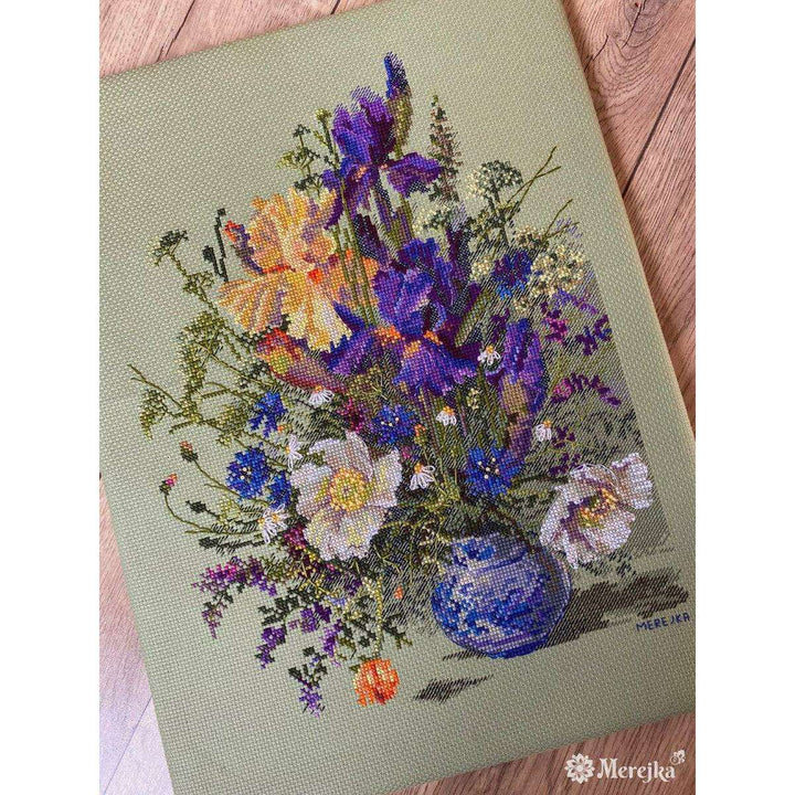 Irises and Wildflowers K-249 Counted Cross-Stitch Kit