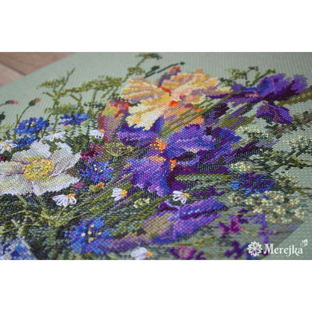 Irises and Wildflowers K-249 Counted Cross-Stitch Kit