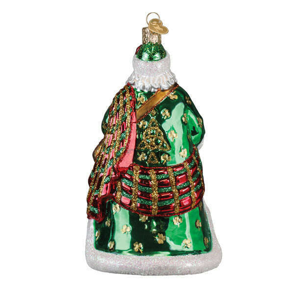 Old World Christmas Irish Father Christmas Blown Glass Ornament
