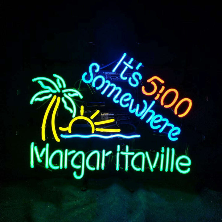 It's 5 o'clock Somewhere Margaritaville Neon Signs
