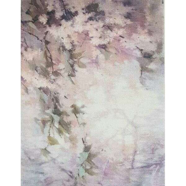 Ivy Cascade Designer Printed AIDA Fabric. Canvas for embroidery with an applied background  KF-1117A