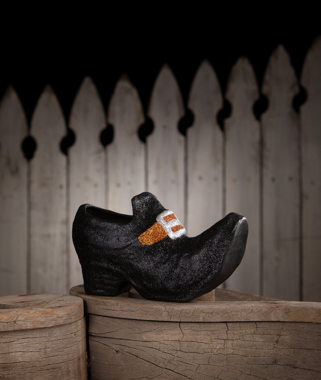 Old Witch's Shoe Paper Mache by Bethany Lowe Designs, halloween decor