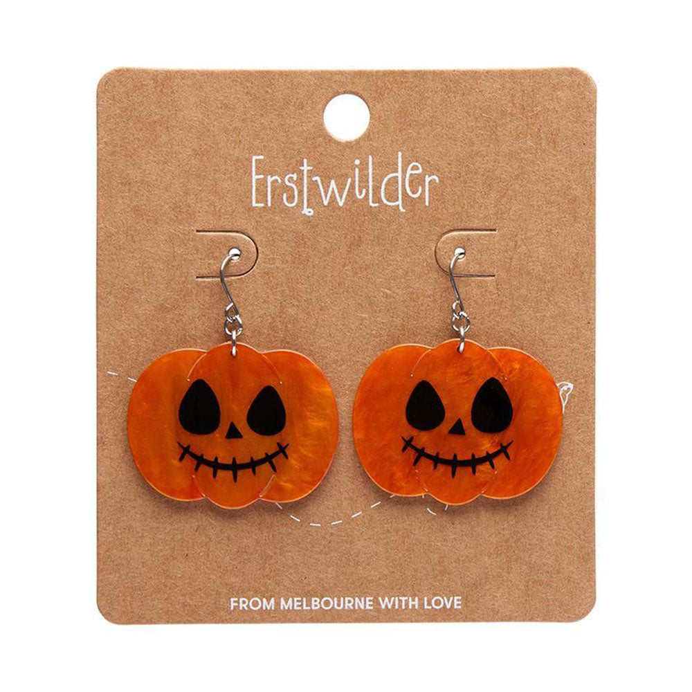 Jack O Lantern Drop Earrings - Orange (3 Pack) by Erstwilder image 1