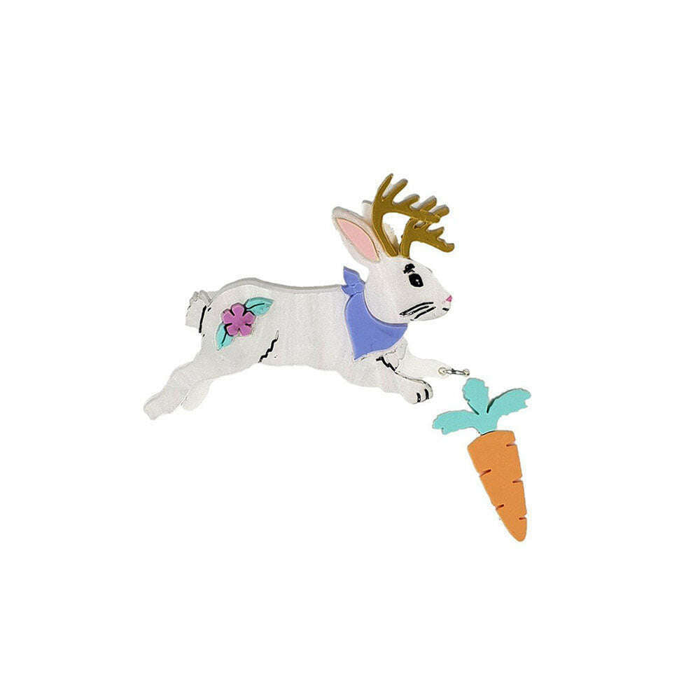 Jackalope Brooch by Cherryloco Jewellery 2