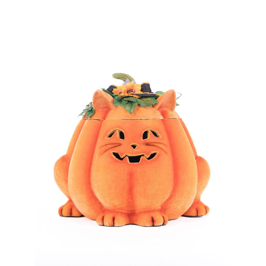 Jackie The Kitty Cat Pumpkin Candy Container by Katherine's Collection 