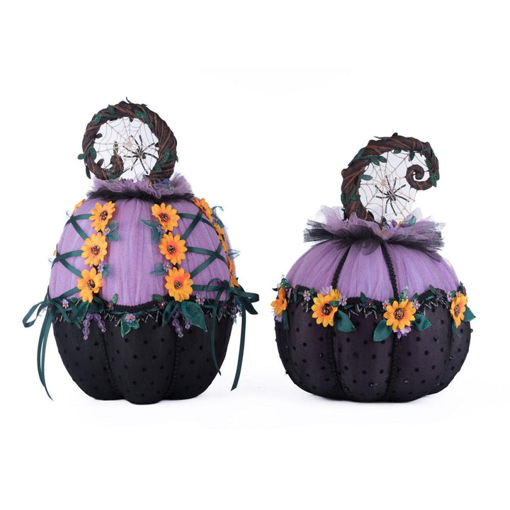 Jacks and Cats Pumpkins Set Of 2 by Katherine's Collection  2