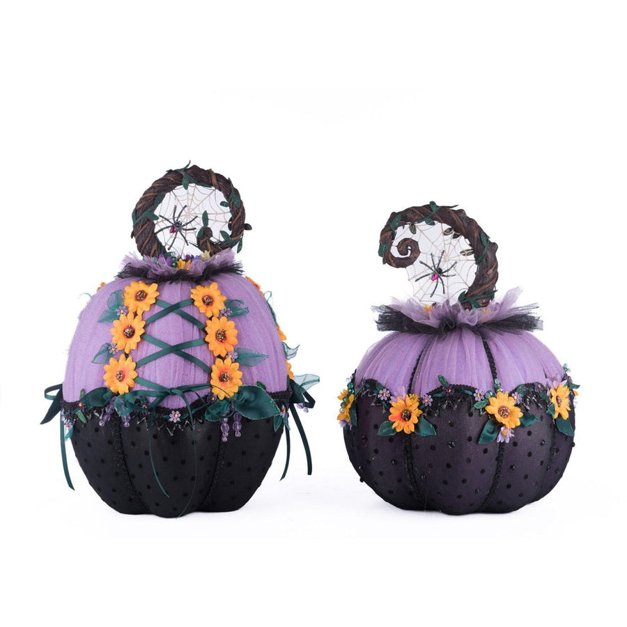 Jacks and Cats Pumpkins Set Of 2 by Katherine's Collection 