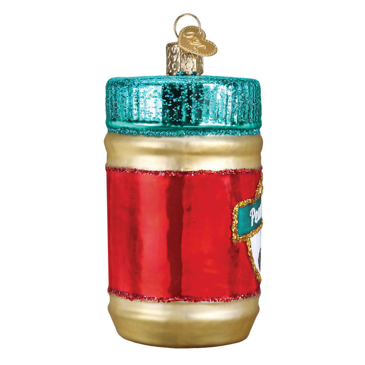 Old World Christmas Jar of Peanut Butter Blown Glass Ornament