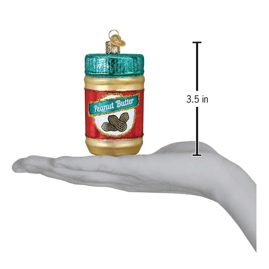 Old World Christmas Jar of Peanut Butter Blown Glass Ornament