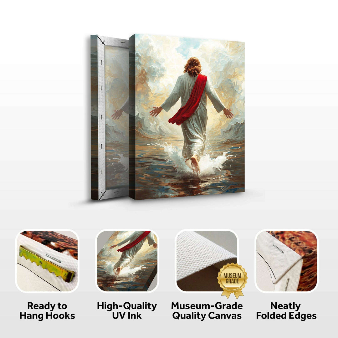 Jesus Christ Walking On Water Faith Wall Art IX