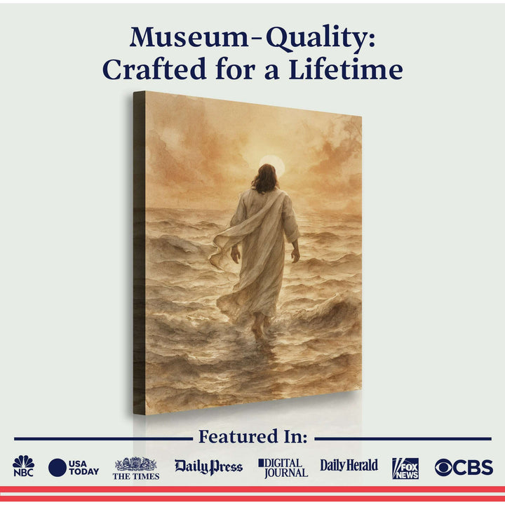 Jesus Christ Walking On Water Faith Wall Art VI