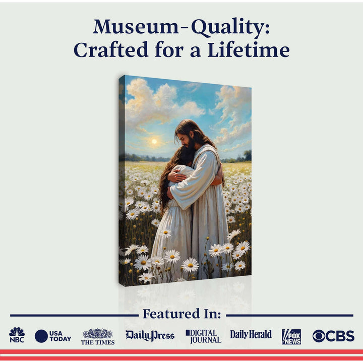 Jesus Hugging Woman Faith Wall Art