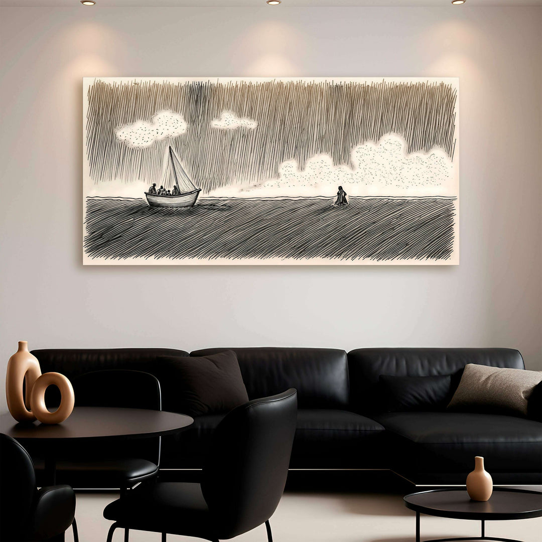 Jesus Walking On Water Faith Wall Art V