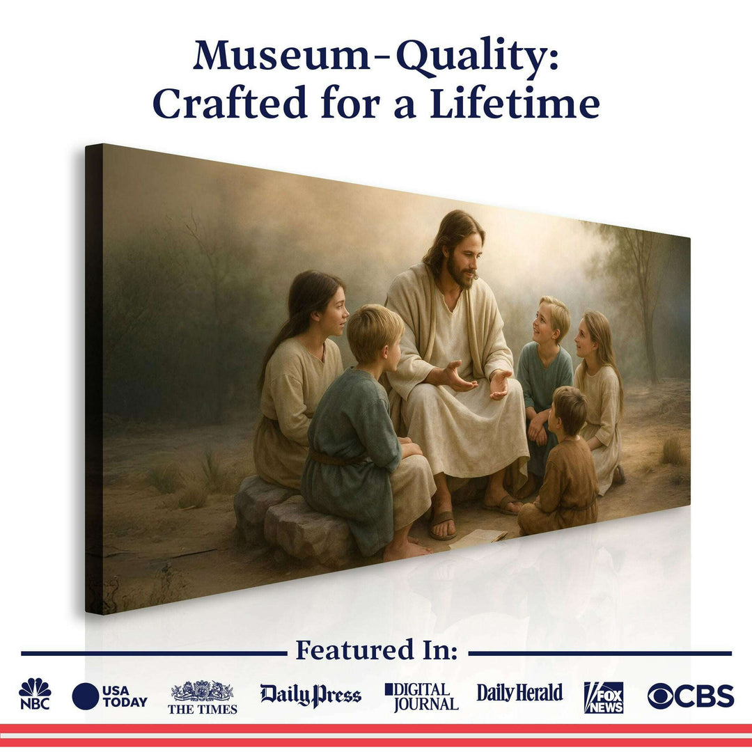 Jesus with Children Faith Wall Art III