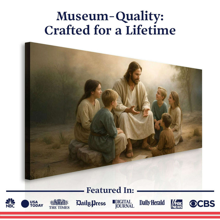 Jesus with Children Faith Wall Art III