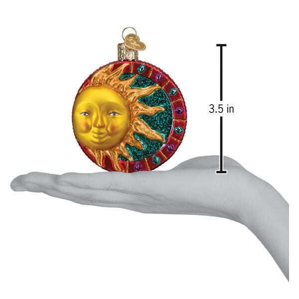 Old World Christmas Jeweled Sun Blown Glass Ornament