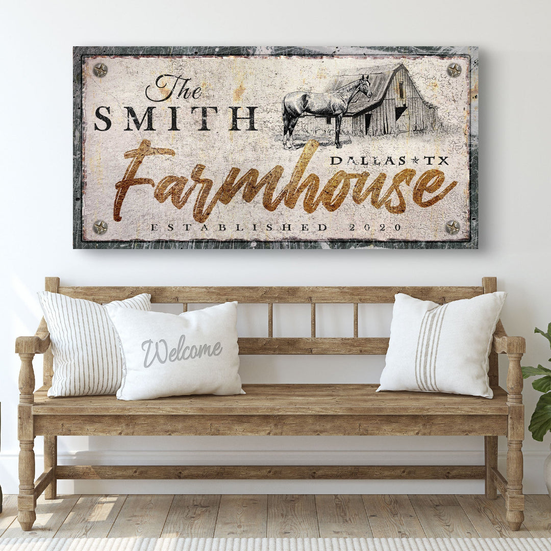 Rustic Horse Farmhouse Sign III