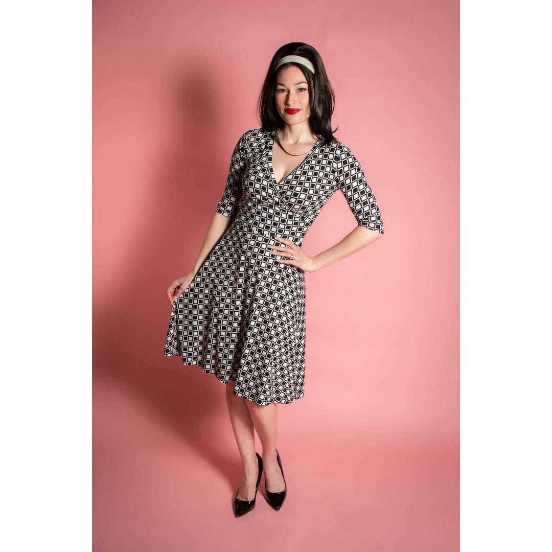Joanie Knit Dress 3/4 Sleeve - Mod Squad Rib Knit *sale
