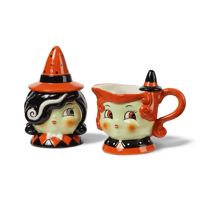 Johanna Parker Carnival Cottage Witch Cream and Sugar Set - Quirks!