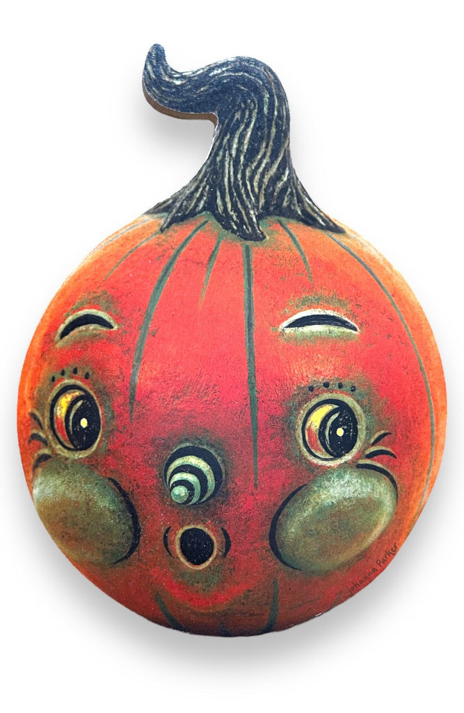 Johanna Parker Cone Nose Pumpkin Wood Cutout - 10" - Quirks!