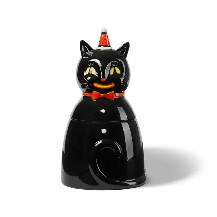 Johanna Parker Jack the Black Cat Cookie Jar - Carnival Cottage - Quirks!