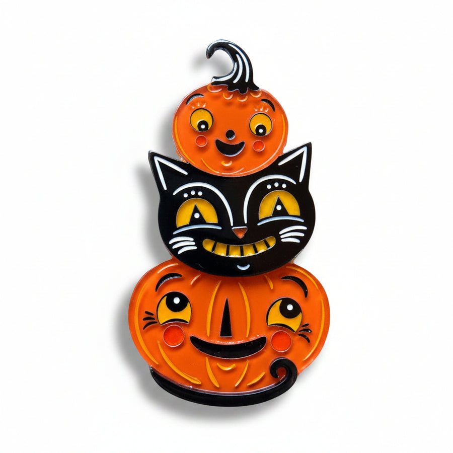 Jolly Jack Pumpkin Stack Brooch by Johanna Parker x Lipstick & Chrome – view 2