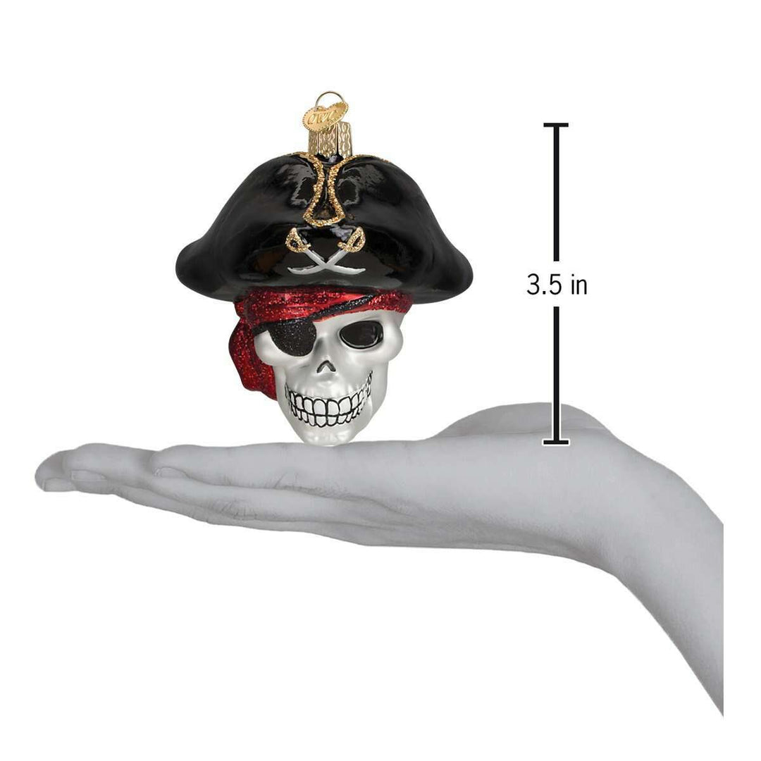 Old World Christmas Jolly Roger Blown Glass Ornament