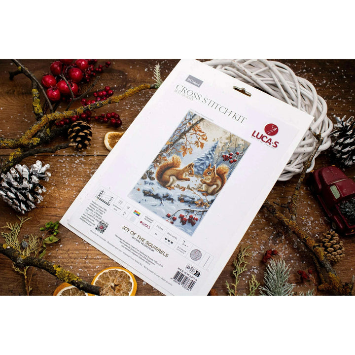 Joy of The Squirrels BU5064L Counted Cross-Stitch Kit