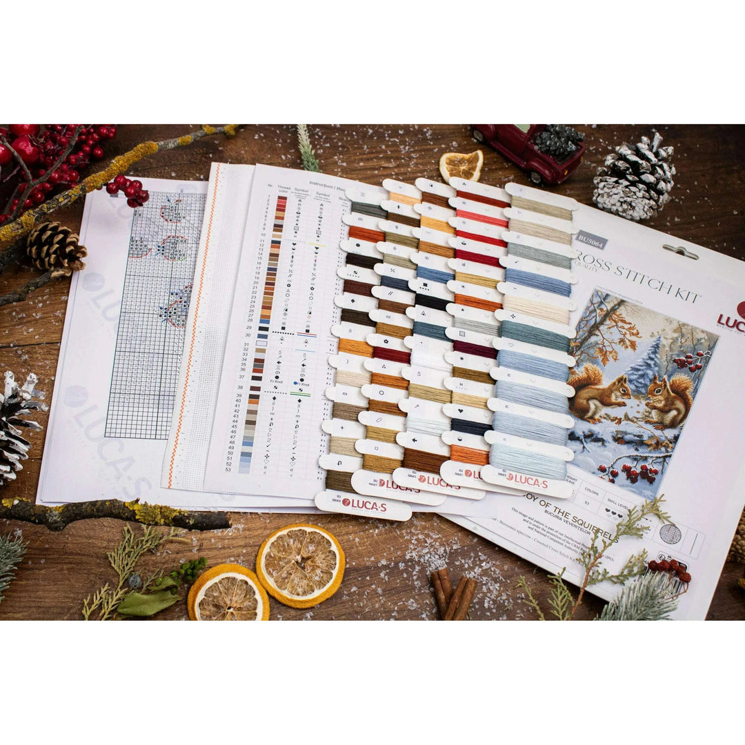 Joy of The Squirrels BU5064L Counted Cross-Stitch Kit