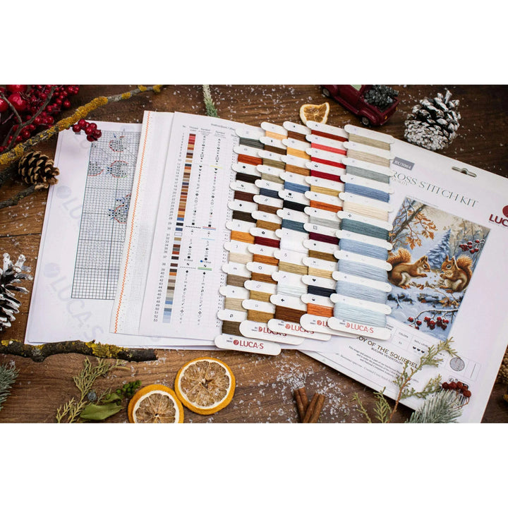 Joy of The Squirrels BU5064L Counted Cross-Stitch Kit