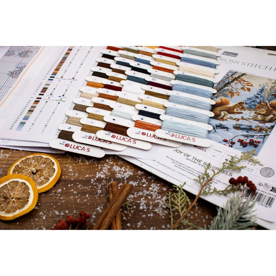 Joy of The Squirrels BU5064L Counted Cross-Stitch Kit