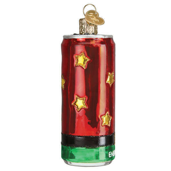Old World Christmas Joyfuel Energy Drink Blown Glass Ornament