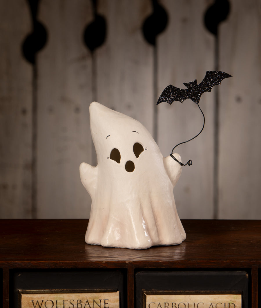 Luminary Boo with Bat by Bethany Lowe Designs, halloween decor