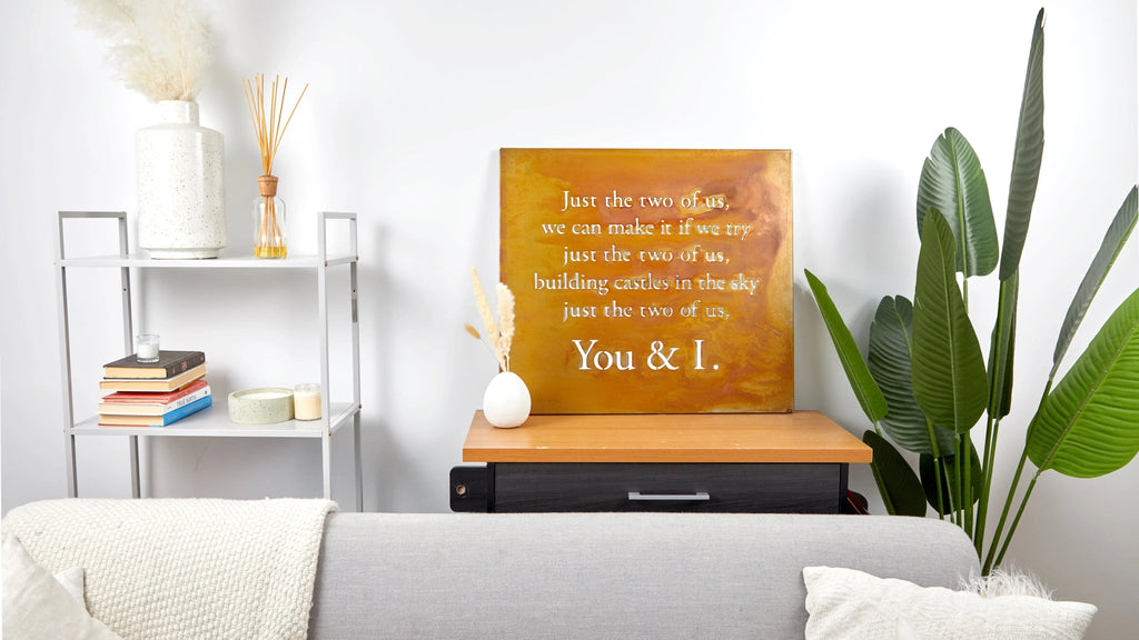 "Just The Two Of Us" Lyric Wall Art by Prairie Dance - Quirks!