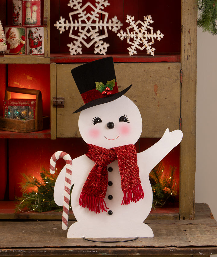 Large Jolly Tin Snowman by Bethany Lowe Designs, image 3