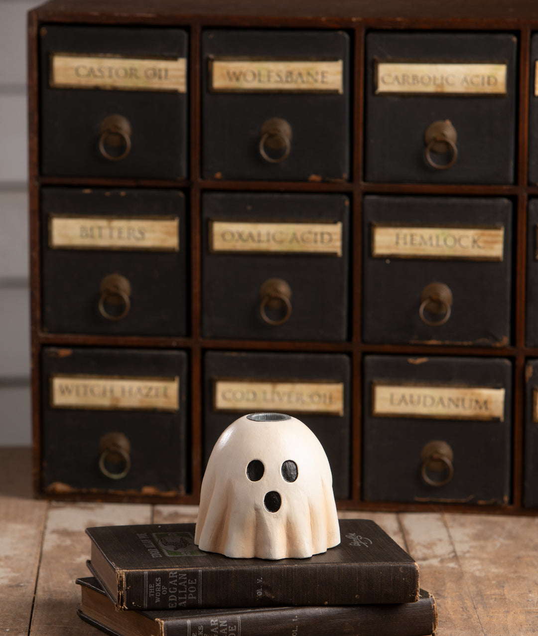 Surprised Ghost Candlestick by Bethany Lowe Designs, image 2