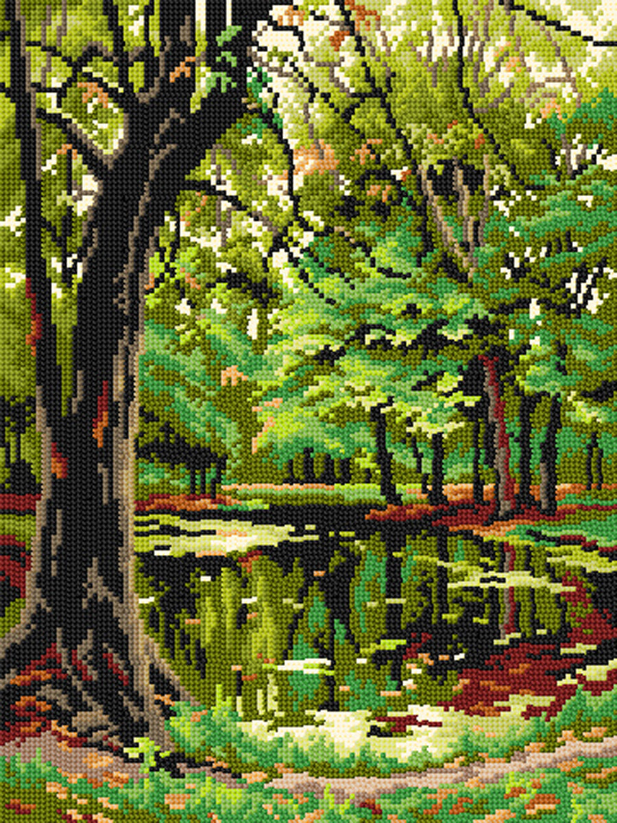 Needlepoint canvas for halfstitch without yarn Autumn 3562J