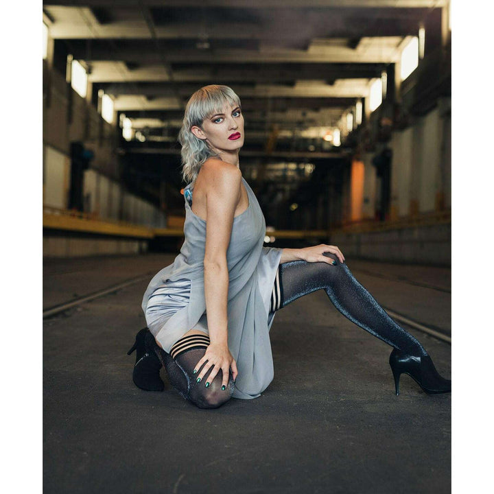 Kaylee: Temptation at Twilight Thigh Highs. Petite to Plus Size