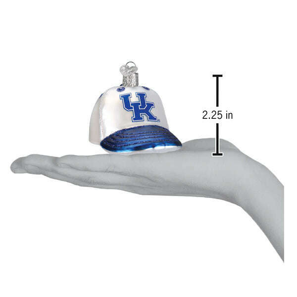 Old World Christmas Kentucky Baseball Cap Blown Glass Ornament