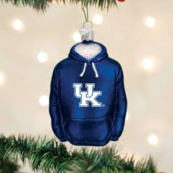 Old World Christmas Kentucky Hoodie Blown Glass Ornament