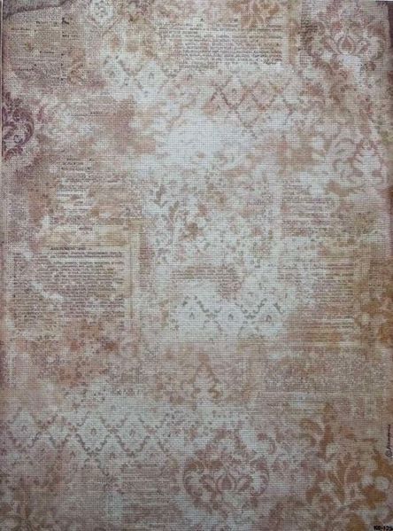 Ancient Patterns Designer Printed AIDA Fabric. Canvas for embroidery with an applied background  KF-1234A