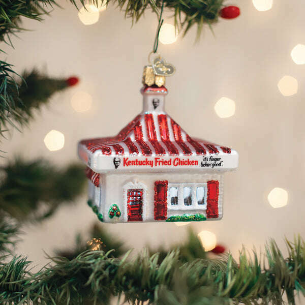 Old World Christmas KFC Restaurant Blown Glass Ornament