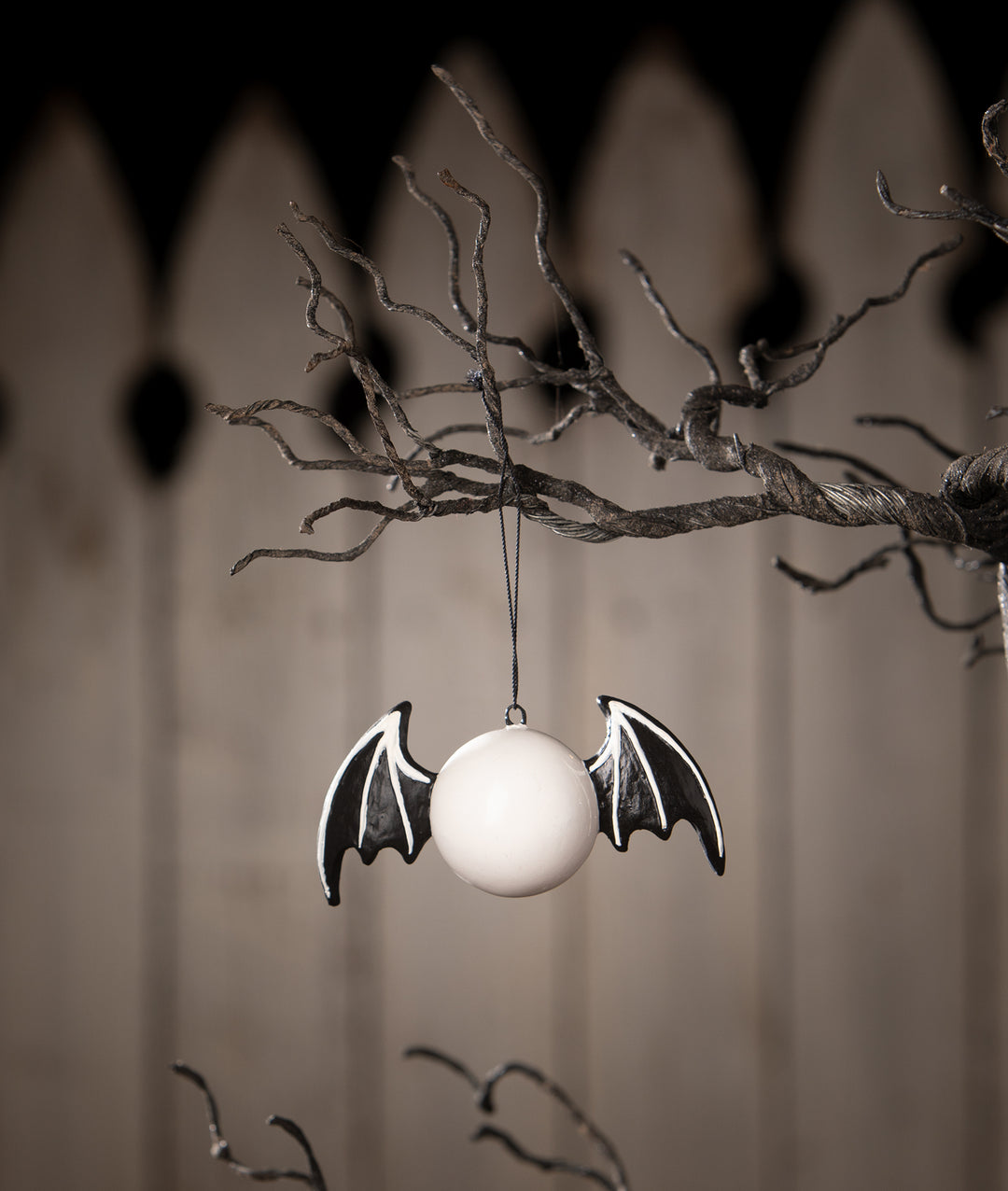 Orange Eyeball Bat Ornament by Bethany Lowe Designs, image 2