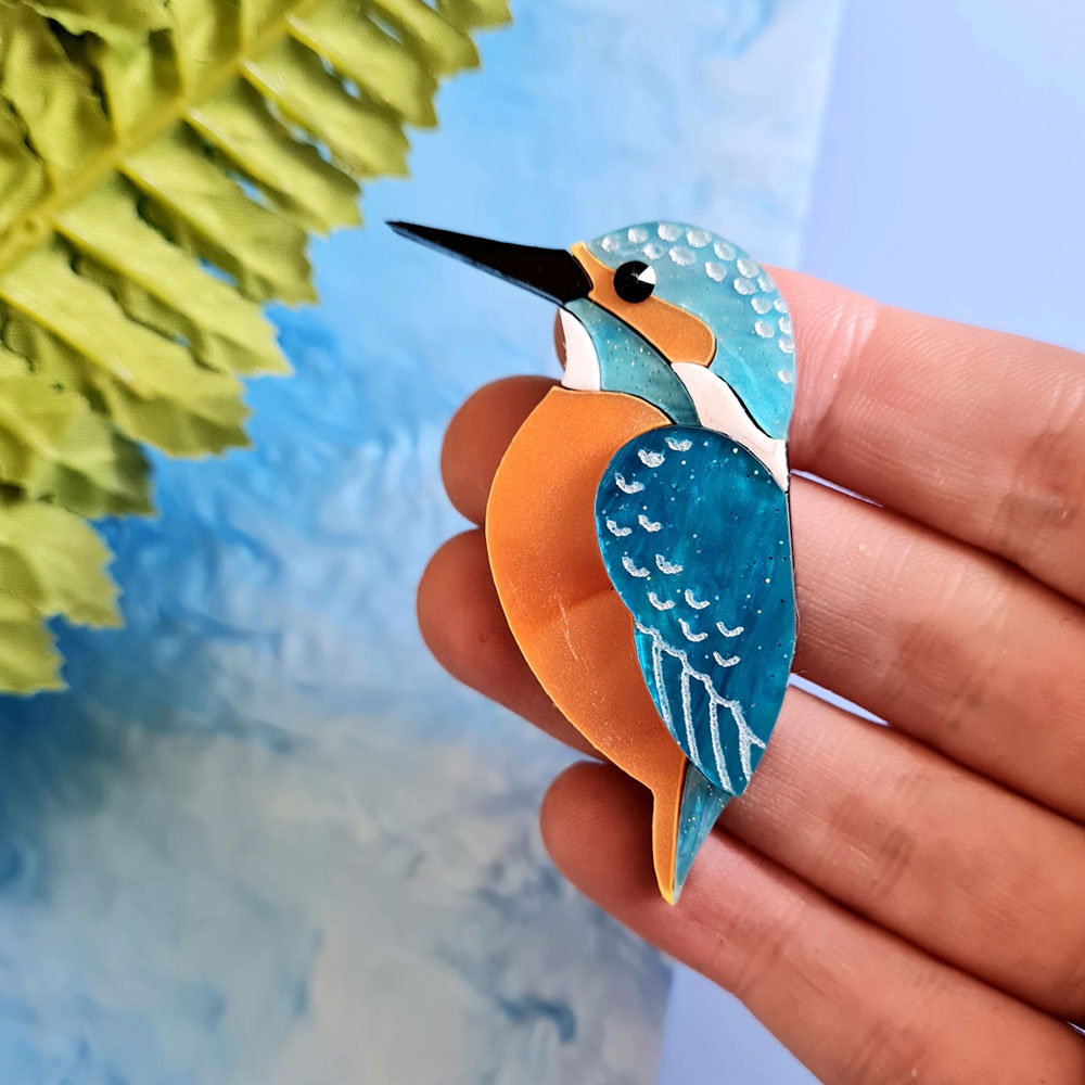 Kingfisher Pin Brooch by Cherryloco Jewellery 3