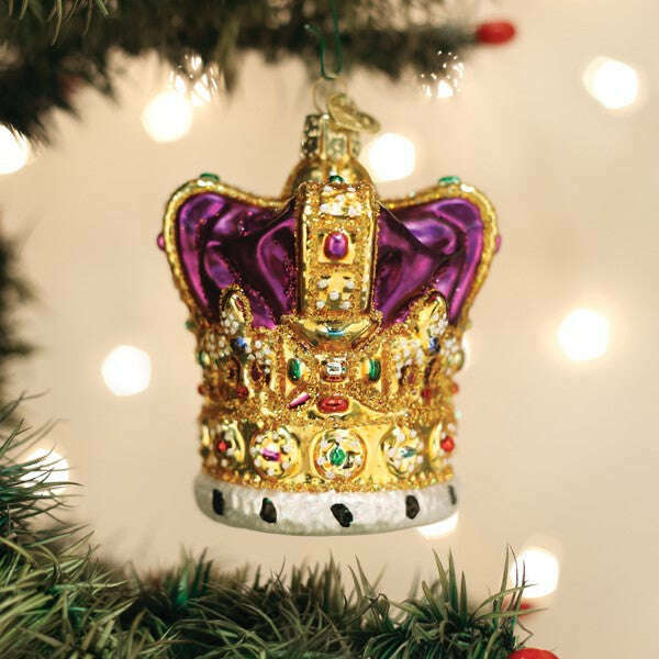 Old World Christmas King's Crown Blown Glass Ornament