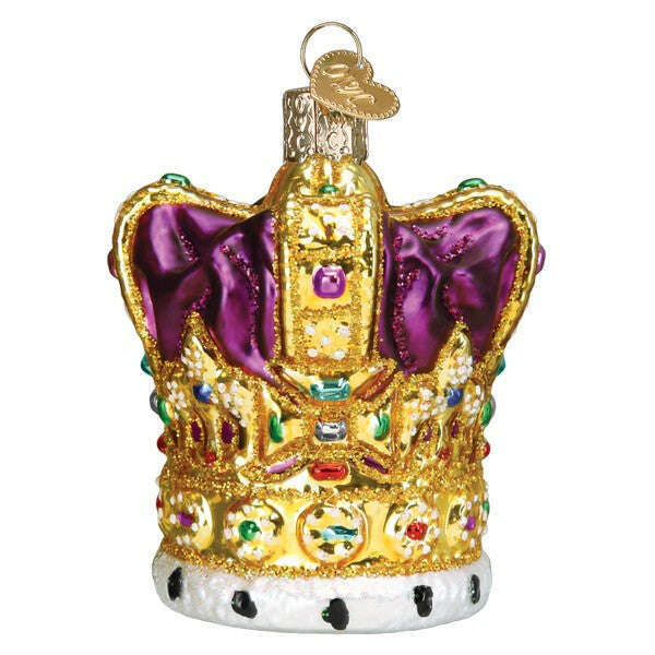 Old World Christmas King's Crown Blown Glass Ornament