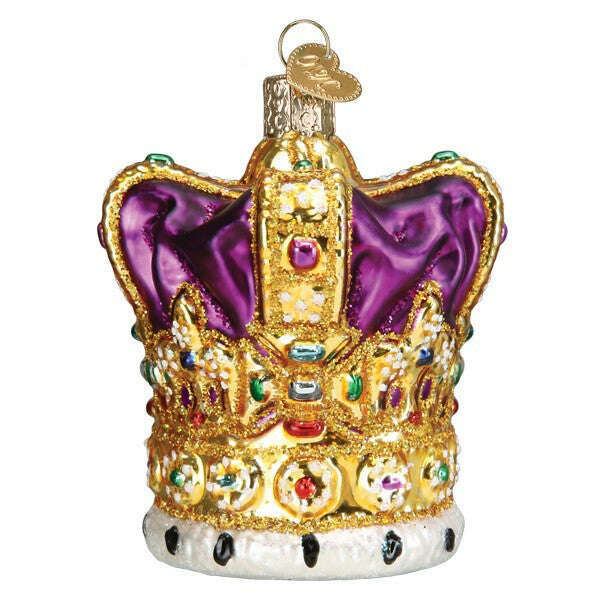 Old World Christmas King's Crown Blown Glass Ornament