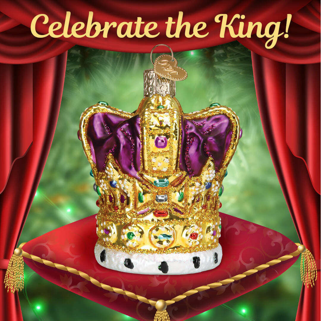 Old World Christmas King's Crown Blown Glass Ornament