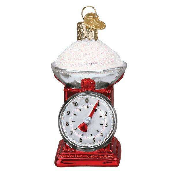 Old World Christmas Kitchen Scale Blown Glass Ornament