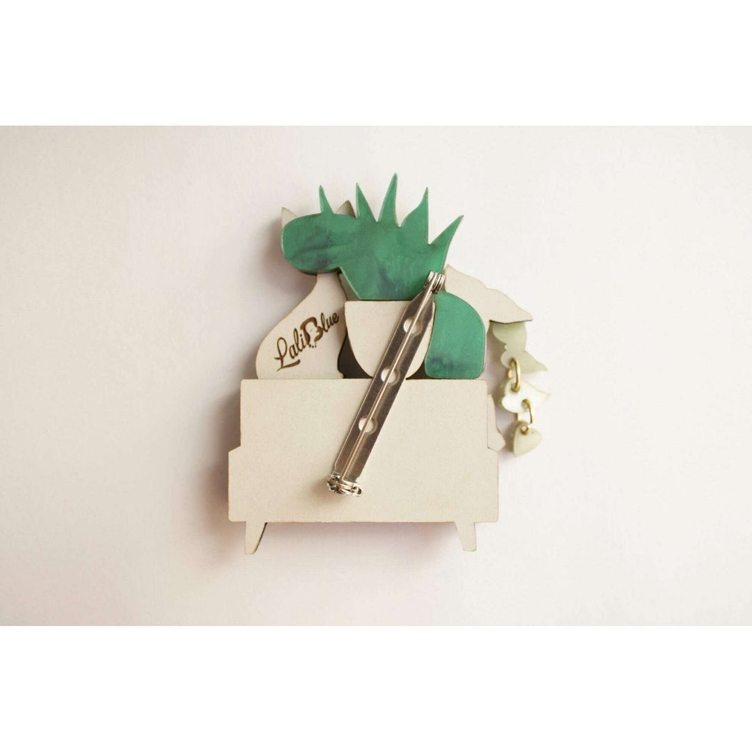 Kittens and Plants Brooch by Laliblue – view 5